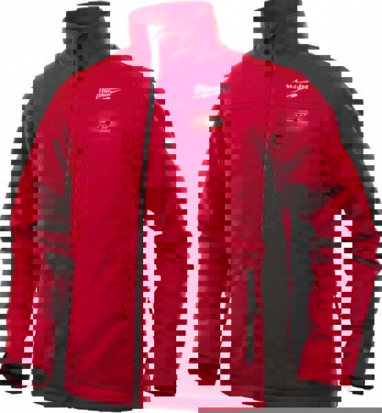 Heated Jacket: Size 3X-Large, Red, Polyester